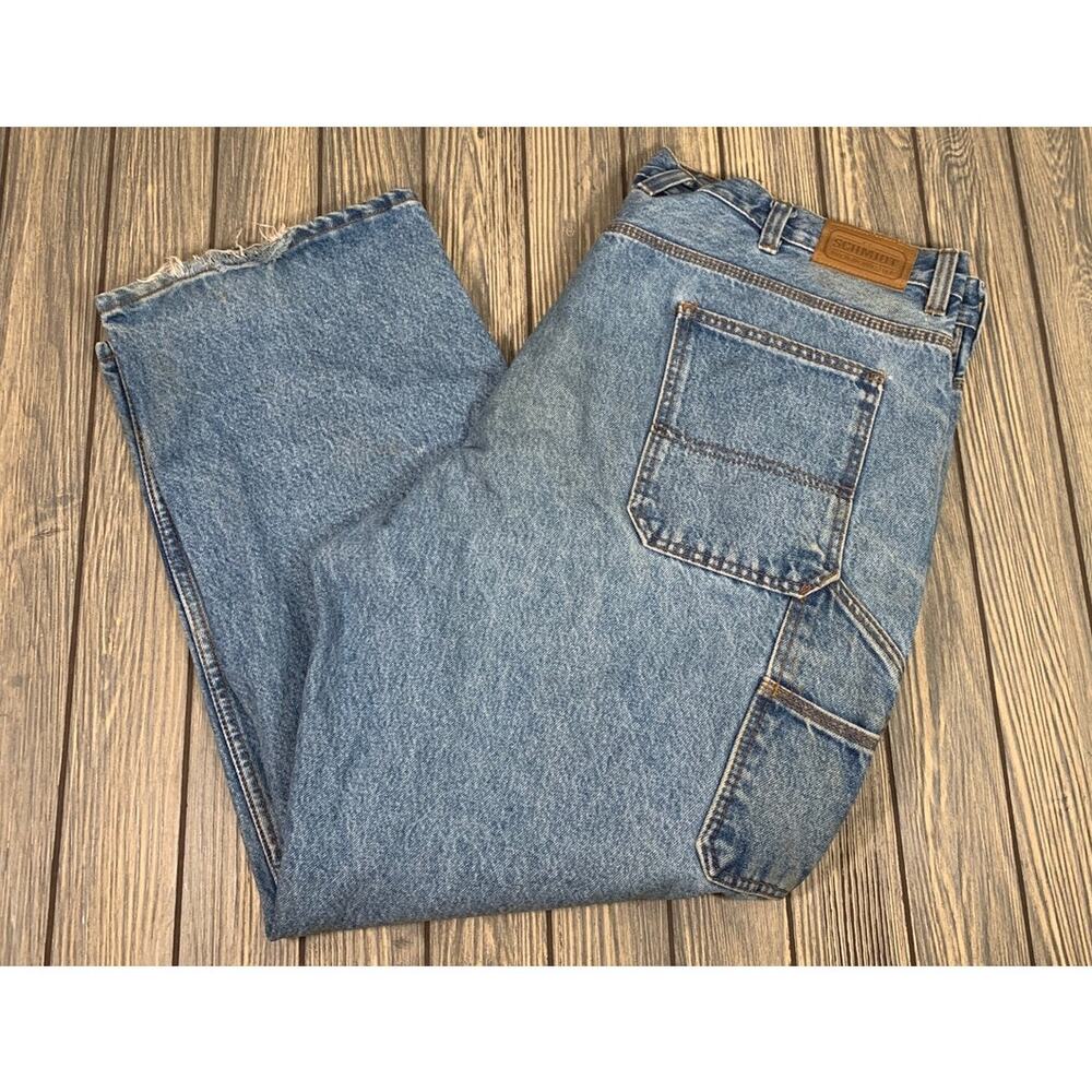 CE Schmidt Workwear Mens Jeans Heavyweight Carpenter Denim 46x30 Medium Wash‎